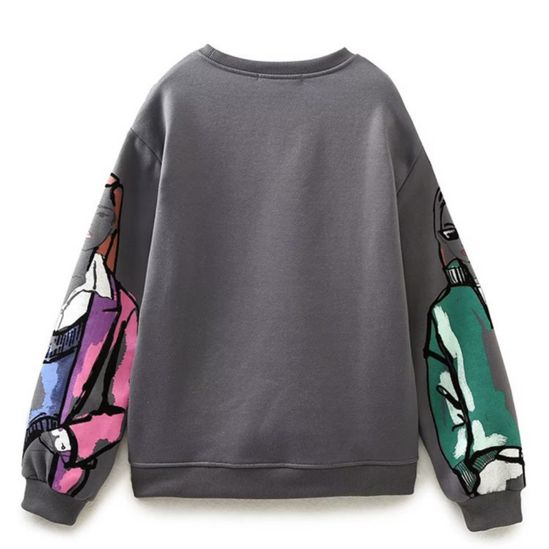 Weit geschnittener Pullover mit Wollmuster - Elise