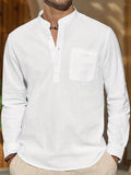 Herren Leinenhemd Sommer Elegant 100% Leinen Look – Salvoro
