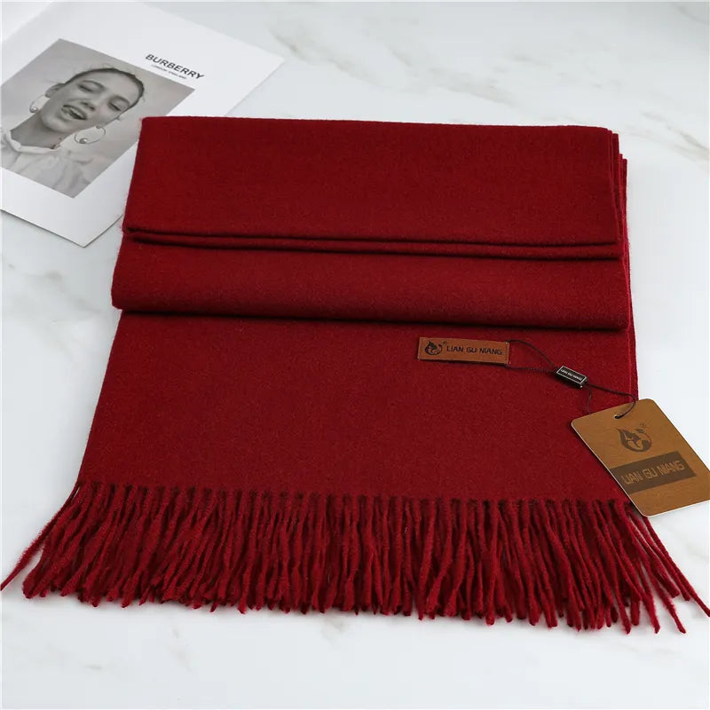 Kaschmirschal mit Quasten – warm & elegant – Elena