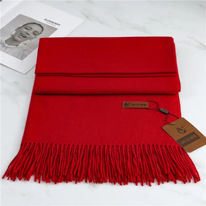 Kaschmirschal mit Quasten – warm & elegant – Elena