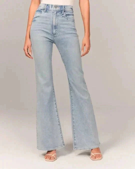 Bequeme Schlaghose mit hoher Taille für Damen – Rosalie