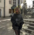 Damen Poncho Winter Elegant Asymmetrisch Weich Warm - Leonie