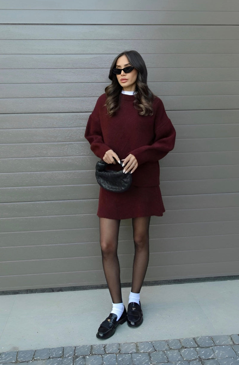 Cozy Herbst Outfit Set Damen Kleidung – Daria