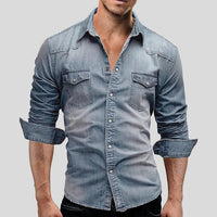 Klassisches Slim-Fit-Hemd aus Baumwollmix für Herren – Henri