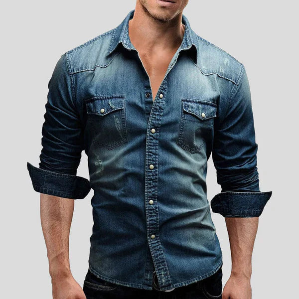 Klassisches Slim-Fit-Hemd aus Baumwollmix für Herren – Henri