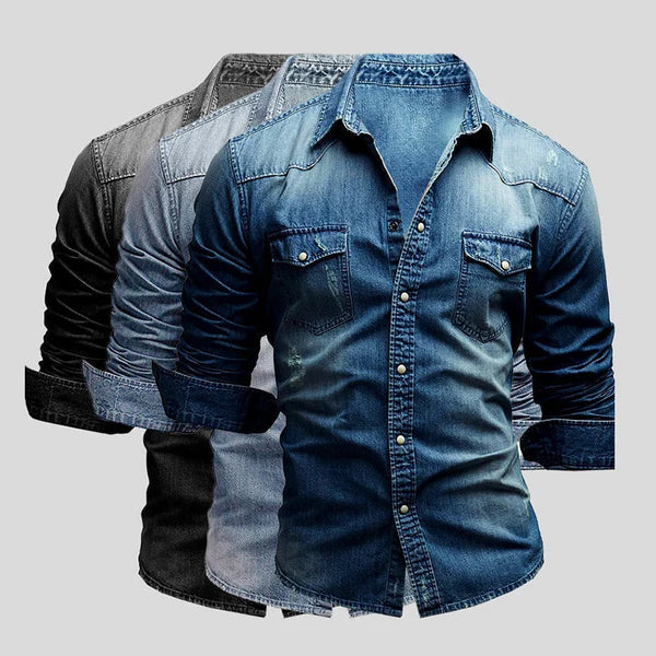 Klassisches Slim-Fit-Hemd aus Baumwollmix für Herren – Henri