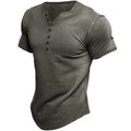 Herren Henley Shirt Kurzarm Baumwolle Polyester – Roland