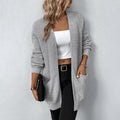Damen Strickjacke Lang Elegant Vielseitig Knöpfe – Leona