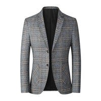 Figurbetonter Herrenblazer mit Stickmuster für elegante Anlässe – Matteo