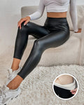Warme Fleece-Lederleggings für Damen – Alessia