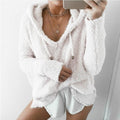 Kuscheliger Damen-Teddy-Hoodie mit Kapuze – Lena