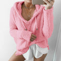 Kuscheliger Damen-Teddy-Hoodie mit Kapuze – Lena