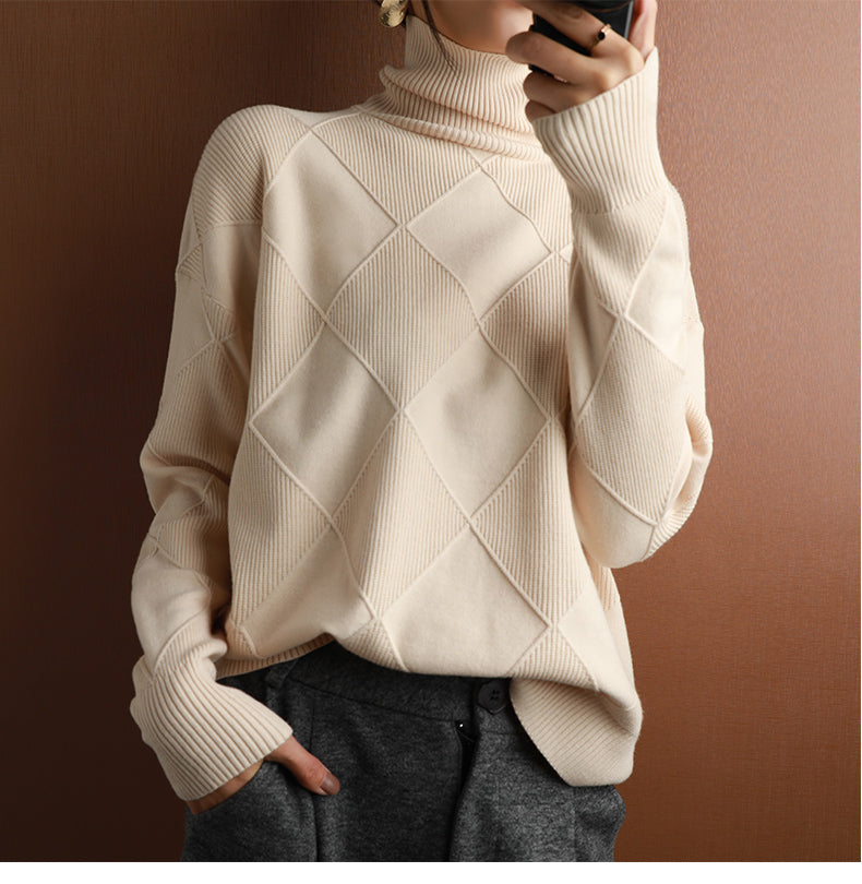 Damen Herbstpullover aus Baumwolle weich und dehnbar – Nali