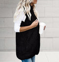 Kuschelige Damen-Strickjacke mit Plüschkapuze – Lena