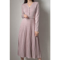 Elegantes V-Ausschnitt-Kleid mit Gürtel für Damen – Elena