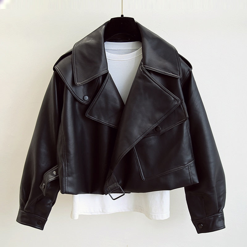 Elegante Damen Lederjacke mit taillierter Passform – Mila