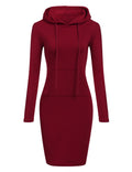 Stylisches Sweatshirt-Kleid mit Kapuze für Damen – Mila