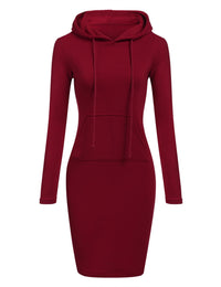Damen-Sweatshirt-Kleid mit Kapuze & bequemer Passform – Nora