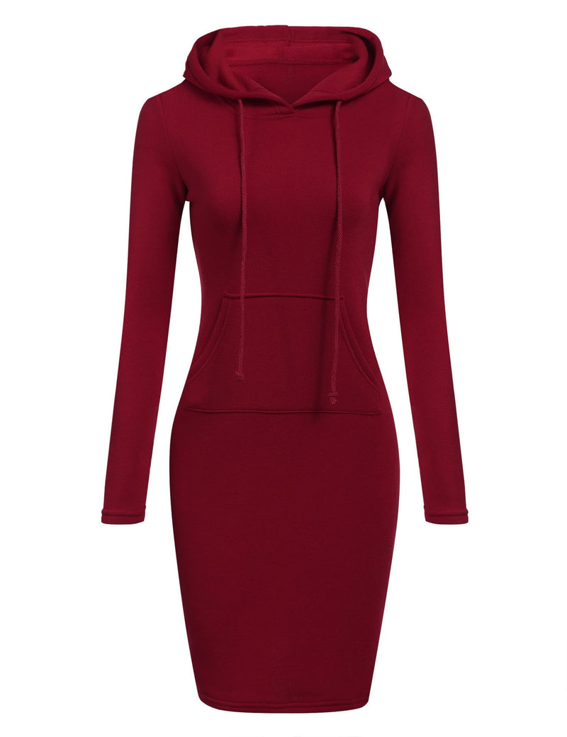 Damen-Sweatshirt-Kleid mit Kapuze & bequemer Passform – Nora