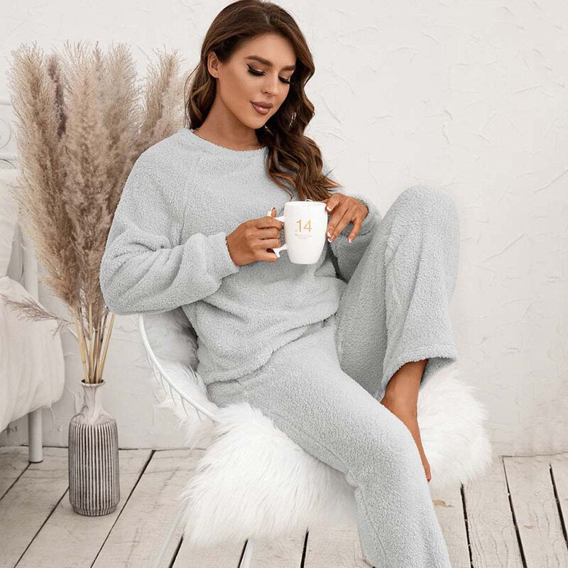 Weiches Damen-Loungewear-Set mit Hose & Oberteil – Emilia