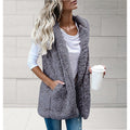 Kuschelige Damen-Strickjacke mit Plüschkapuze – Lena
