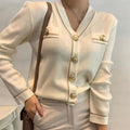 Damen-Strickjacke mit V-Ausschnitt – Lena