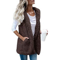 Kuschelige Damen-Strickjacke mit Plüschkapuze – Lena