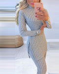 Kuscheliges Lounge-Set mit Rollkragen für Damen – Céline
