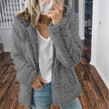 Kuschelige Teddy-Strickjacke mit Kapuze für kalte Tage – Lena