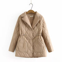 Wattierte Winterjacke mit Taillenzug – Clara