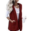 Kuschelige Damen-Strickjacke mit Plüschkapuze – Lena