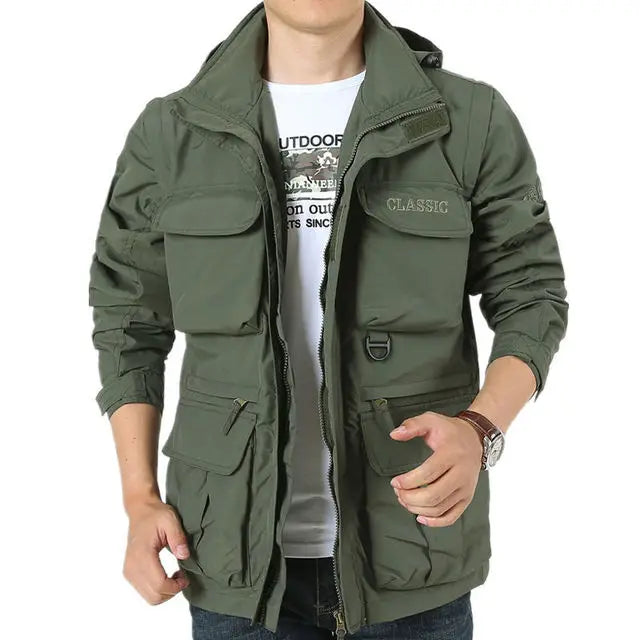 Herren Outdoorjacke Wasserdicht Warm Abnehmbar – Bravion