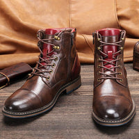 Herren Oxford Stiefel Leder Rutschfest Komfortabel – Oskar