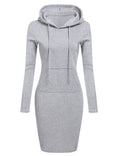 Stylisches Sweatshirt-Kleid mit Kapuze für Damen – Mila