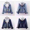 Kaschmir-Jeansjacke mit Kapuze – Noa