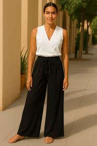Plissee Hose Damen Elegant Leicht Atmungsaktiv Sommer – Yvonne