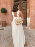 Maxi Sommerkleid Elegant Neckholder Twist Look – Liora