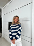 Gestreifter Oversize-Pullover für Damen – Lena