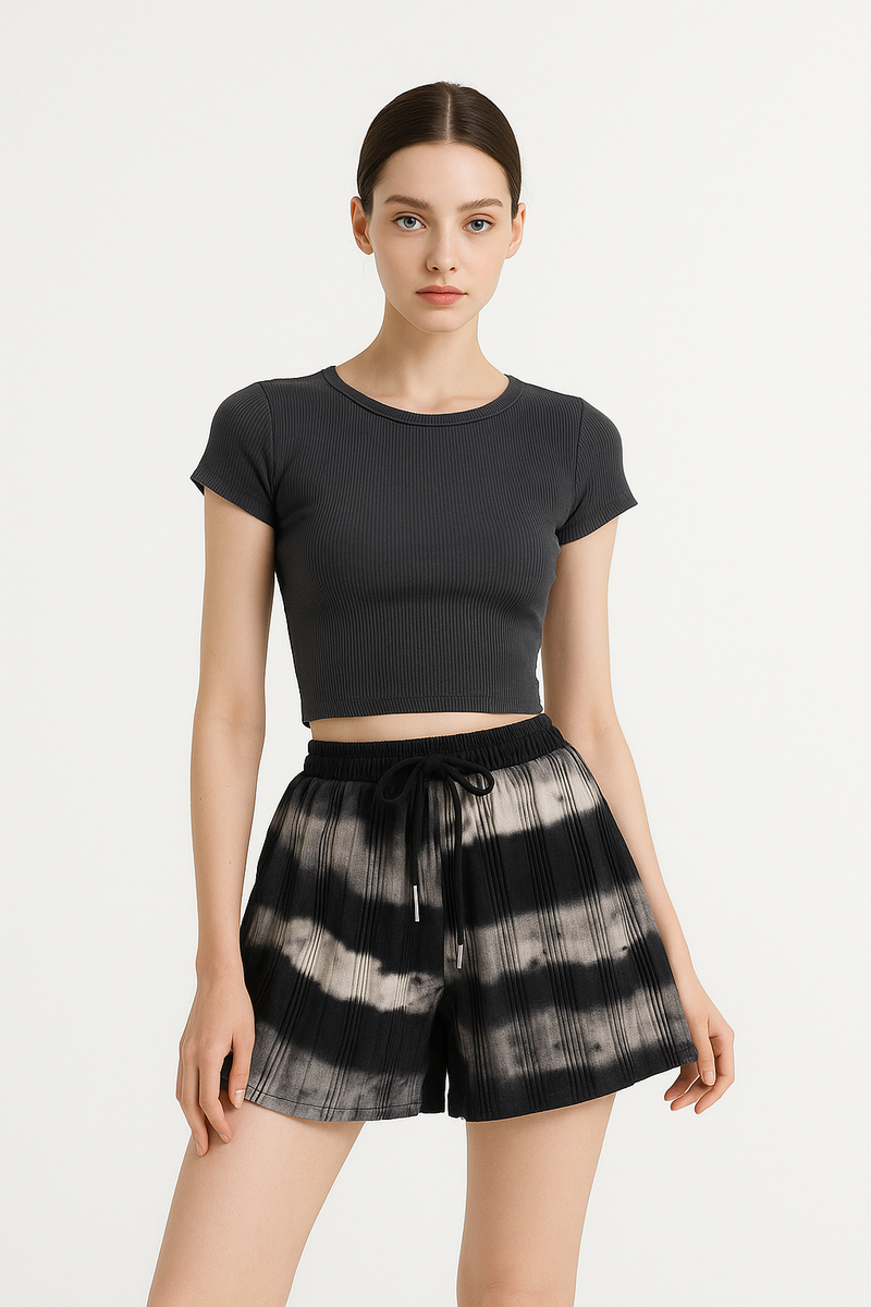 Batik-Shorts Damen High Waist & Weit – SummerGlow