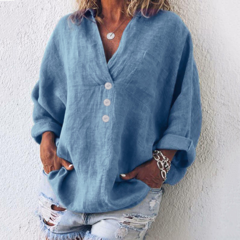 Baumwollpullover Damen Klassisch Bequem Ganzjährig – Fiona