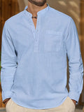 Herren Leinenhemd Sommer Elegant 100% Leinen Look – Salvoro