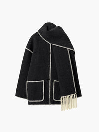 Stylischer Wintermantel mit Schal für Damen – Kathrin