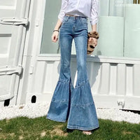 High-Waist Damen-Schlagjeans mit Vintage-Waschung – Lina