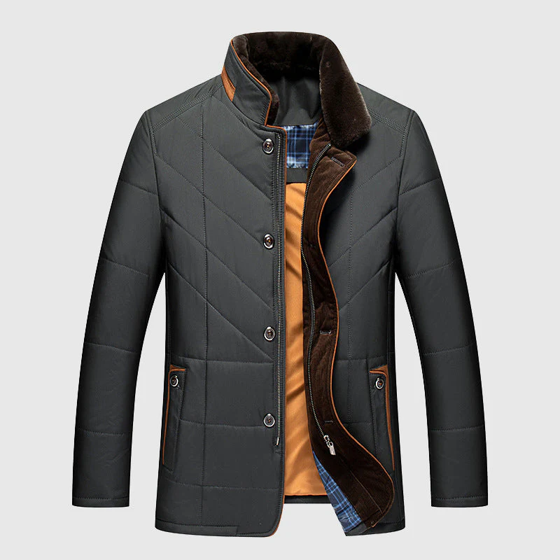 Gesteppte Winterjacke Herren Warm Elegant Gefüttert - Jonas