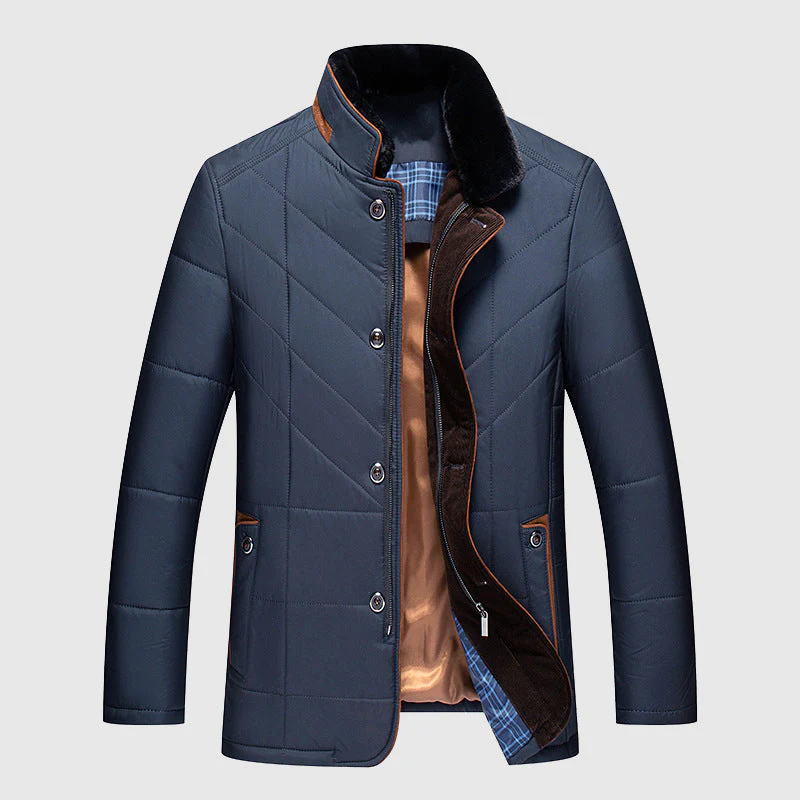 Gesteppte Winterjacke Herren Warm Elegant Gefüttert - Jonas