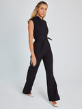 Jumpsuit Elegant Weiß Schwarz Business Style – Sofia