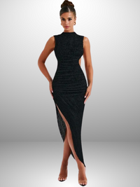 Abendkleid Cut-Out High Neck Elegant – Amira