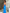 Figurbetontes Kleid Azurblau Sommer Look – Elina