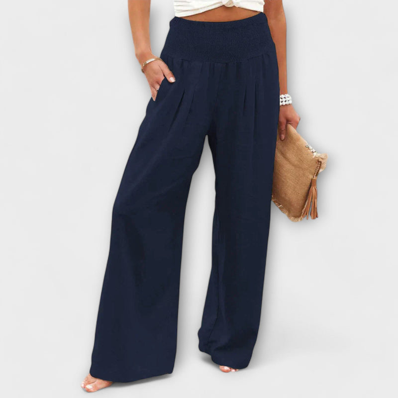 Damen Weite Hose Elegant Alltag Büro Look – Elanira