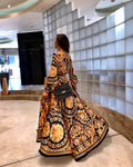 Luftiges Wickelkleid mit Schlitz & Boho-Print – Lisa